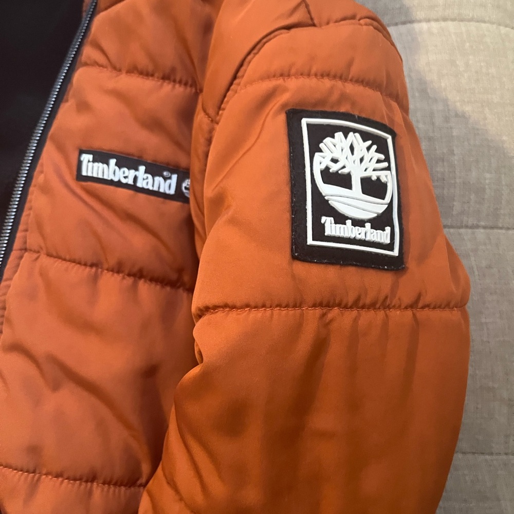 Timberland Kids' Rust Puffer Coat - Picture 3 of 4